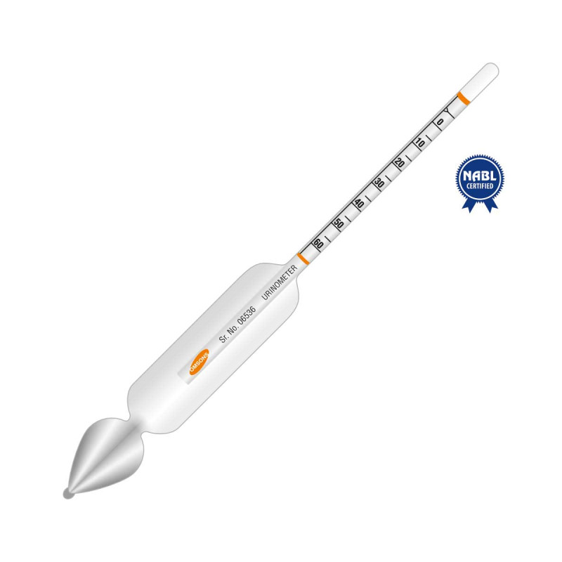 Urinometer Silver Coated Use At 20 degree Celsius with NABL