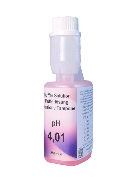 XS Basic pH 4.01 /25°C (red), 250 ml autocal bottle Test solution