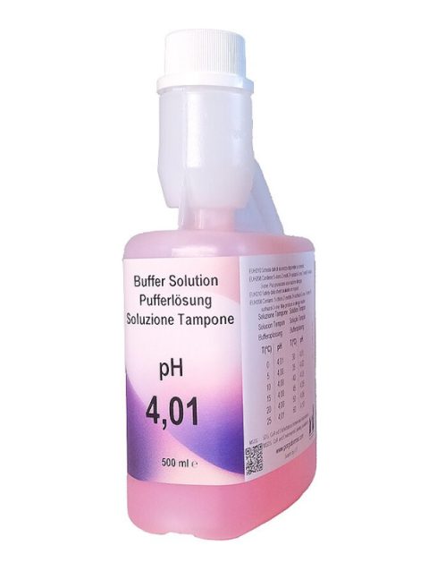 XS Basic pH 4.01 /25°C (red), 500 ml autocal bottle Test solution