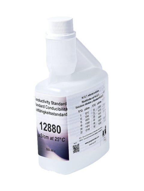 XS Basic EC 12880 µS/cm /25°C, 500 ml bottle autocal Verification Solution